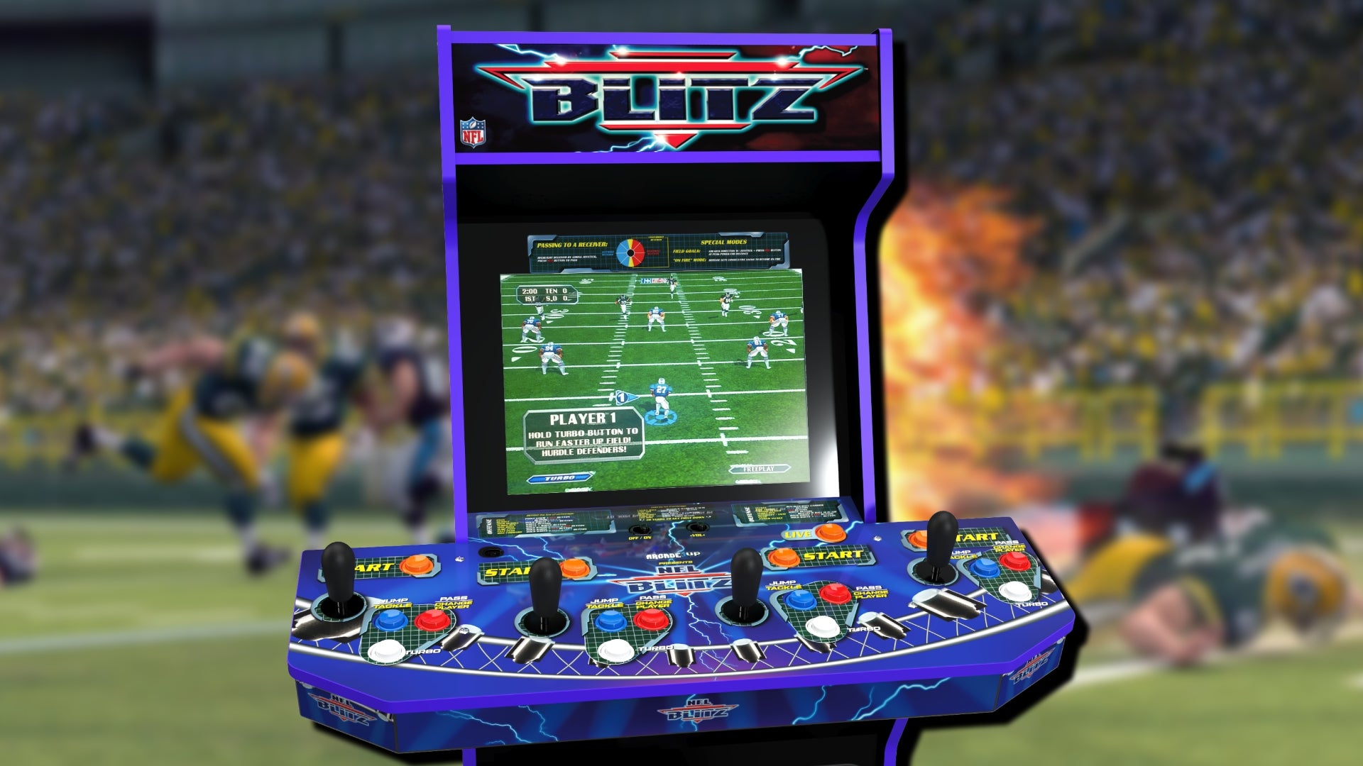 NFL Blitz returns in a thrilling new package via Arcade1Up but the